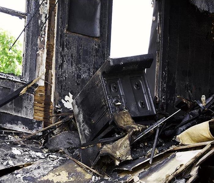 Fire causes significant damage to a kitchen